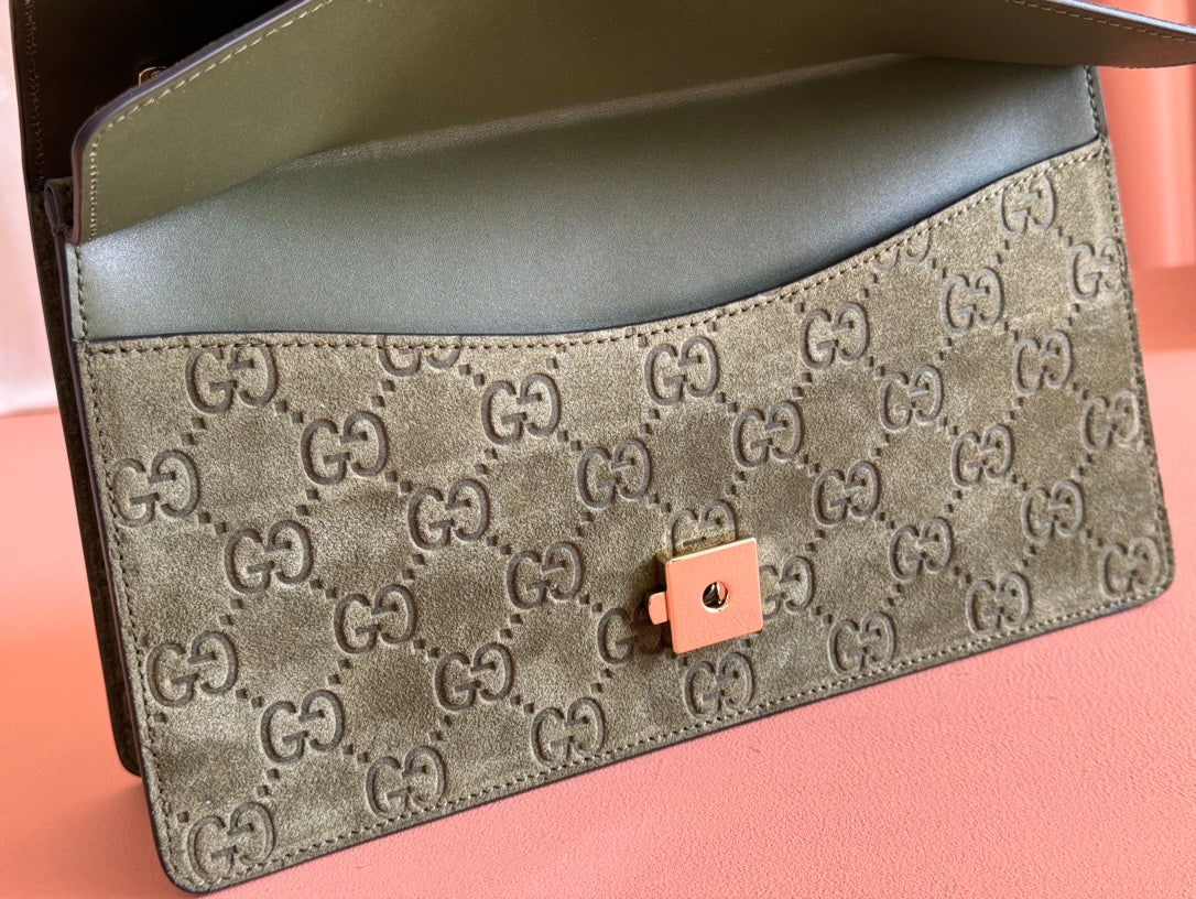Gucci Dionysus Bag Green Suede Leather 244472