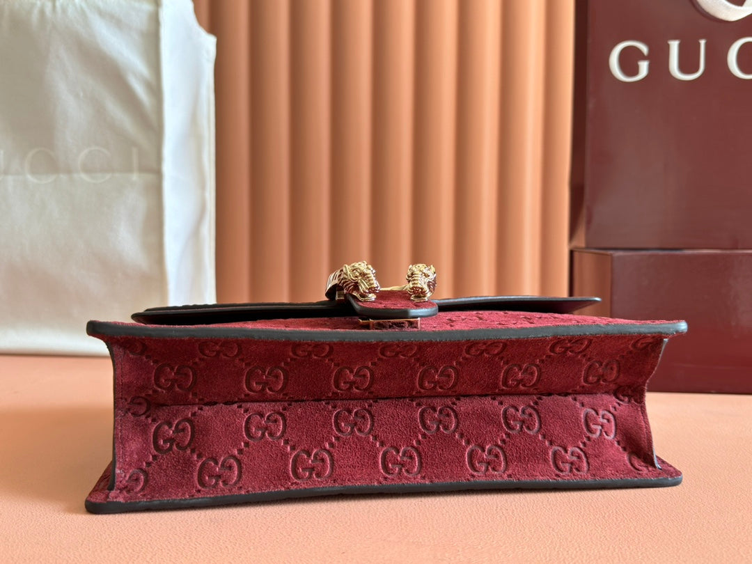 Gucci Dionysus Bag Rosso Ancora Red Suede Leather 244473