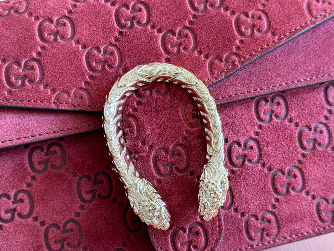 Gucci Dionysus Bag Rosso Ancora Red Suede Leather 244473