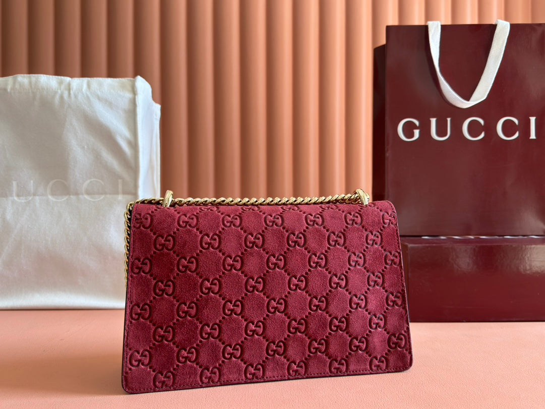 Gucci Dionysus Bag Rosso Ancora Red Suede Leather 244473