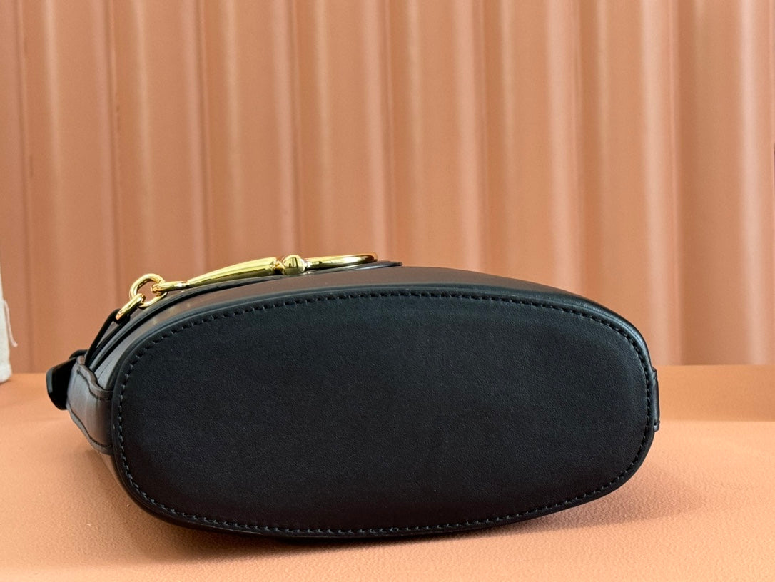 Gucci 73 Mini Bucket Bag Black Smooth Leather 239680