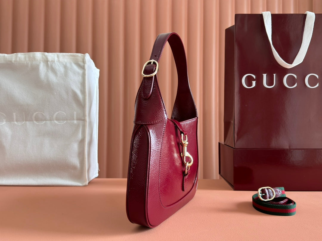 Gucci Jacket Bag Rosso Ancora Red Patent Leather 248414