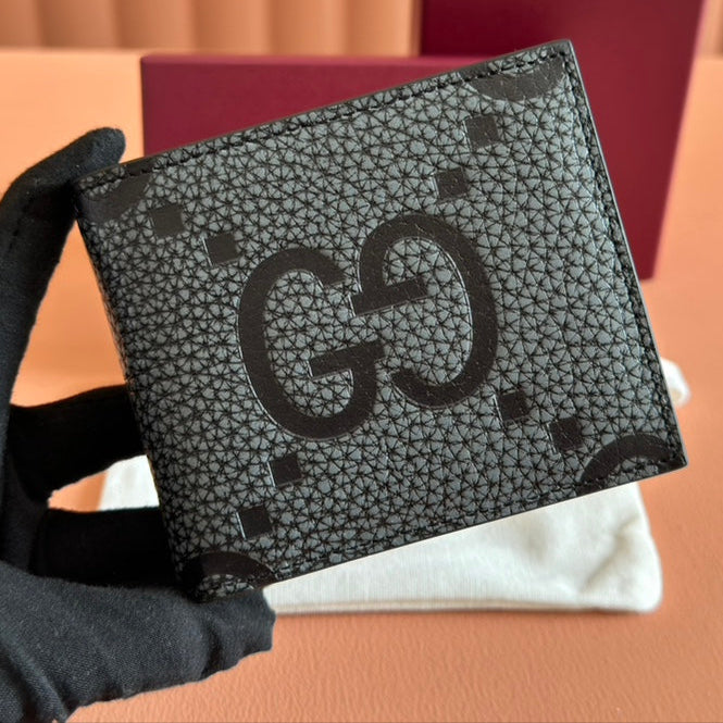 Gucci Wallet Grey mix Black Leather 248423