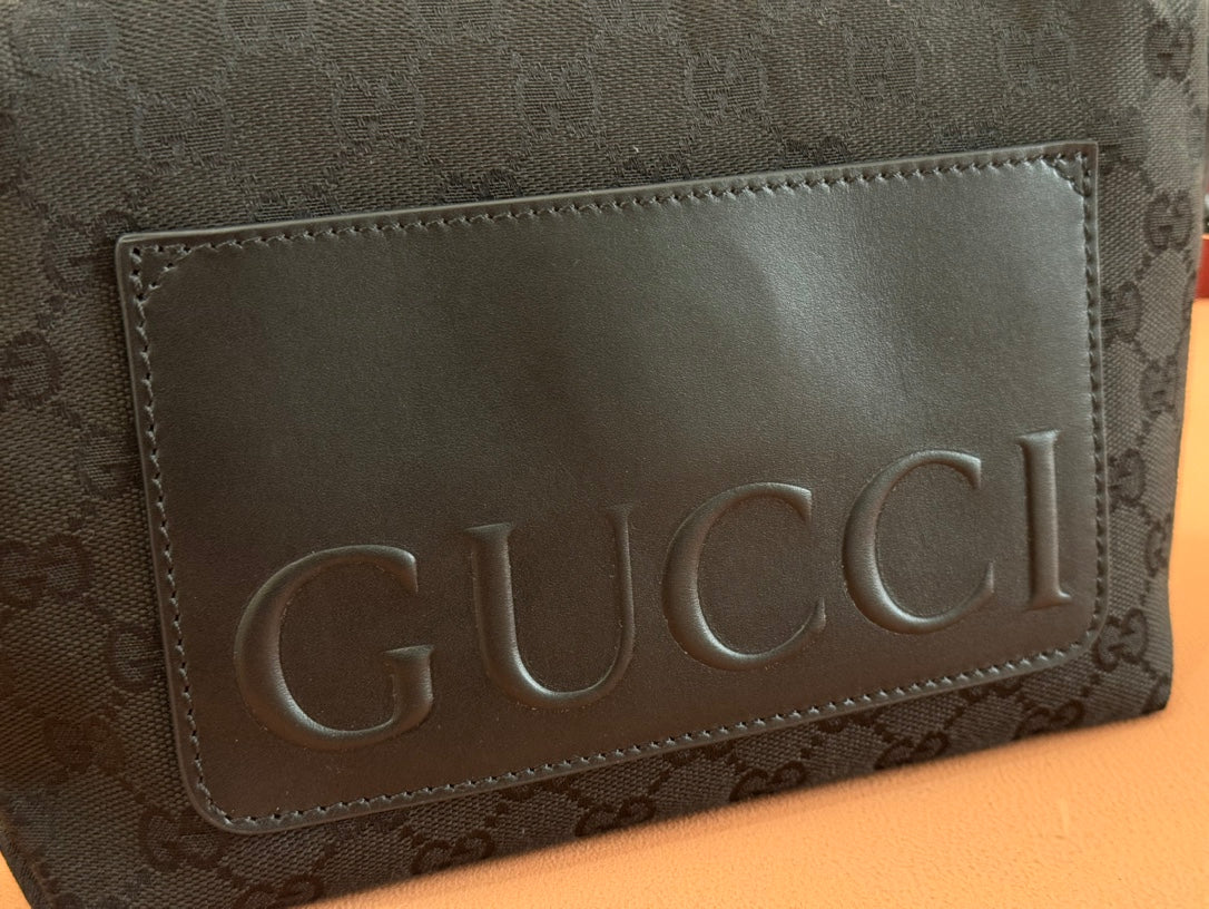 Gucci Bag Black Canvas Leather 248452