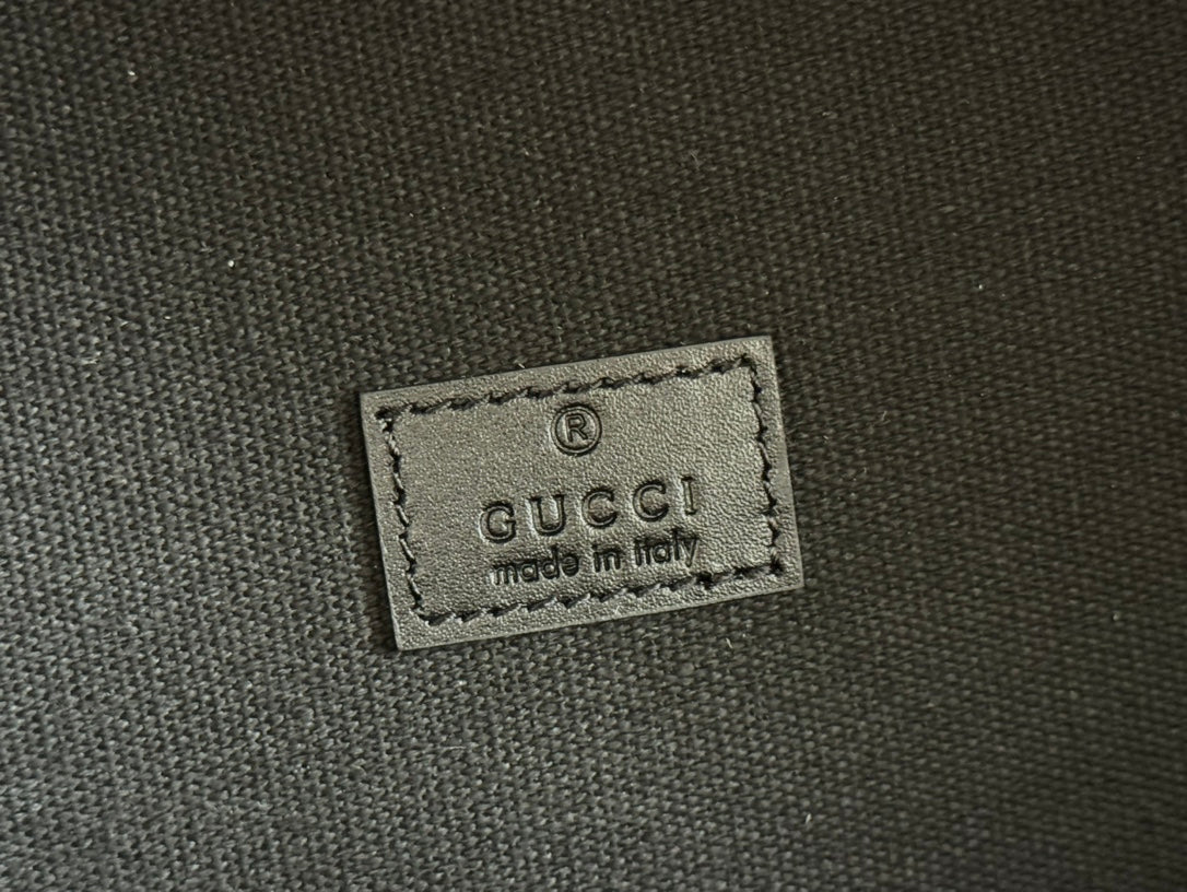 Gucci Backpack Black Canvas Leather 248447