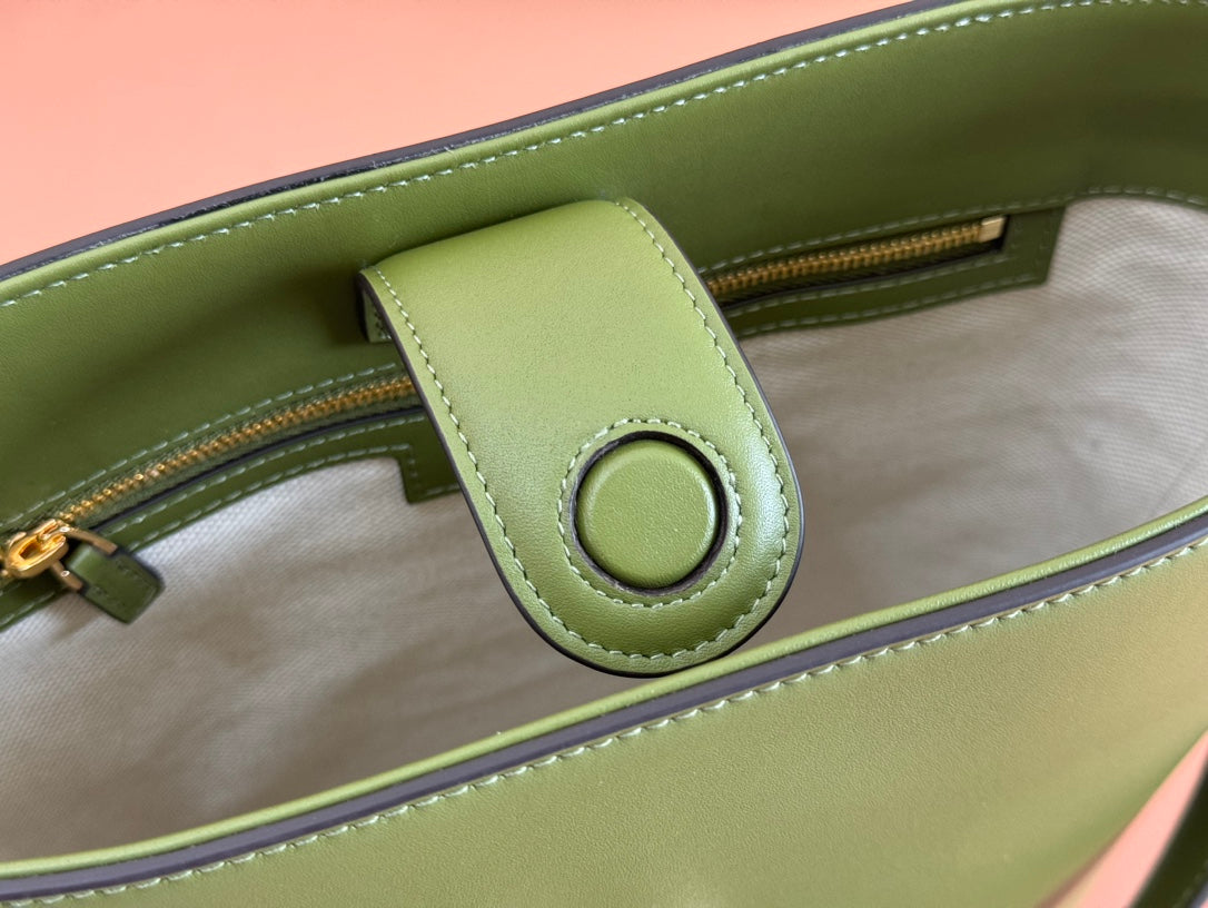 Gucci 73 Mini 27.5cm Bucket Bag Green Smooth Leather 244437