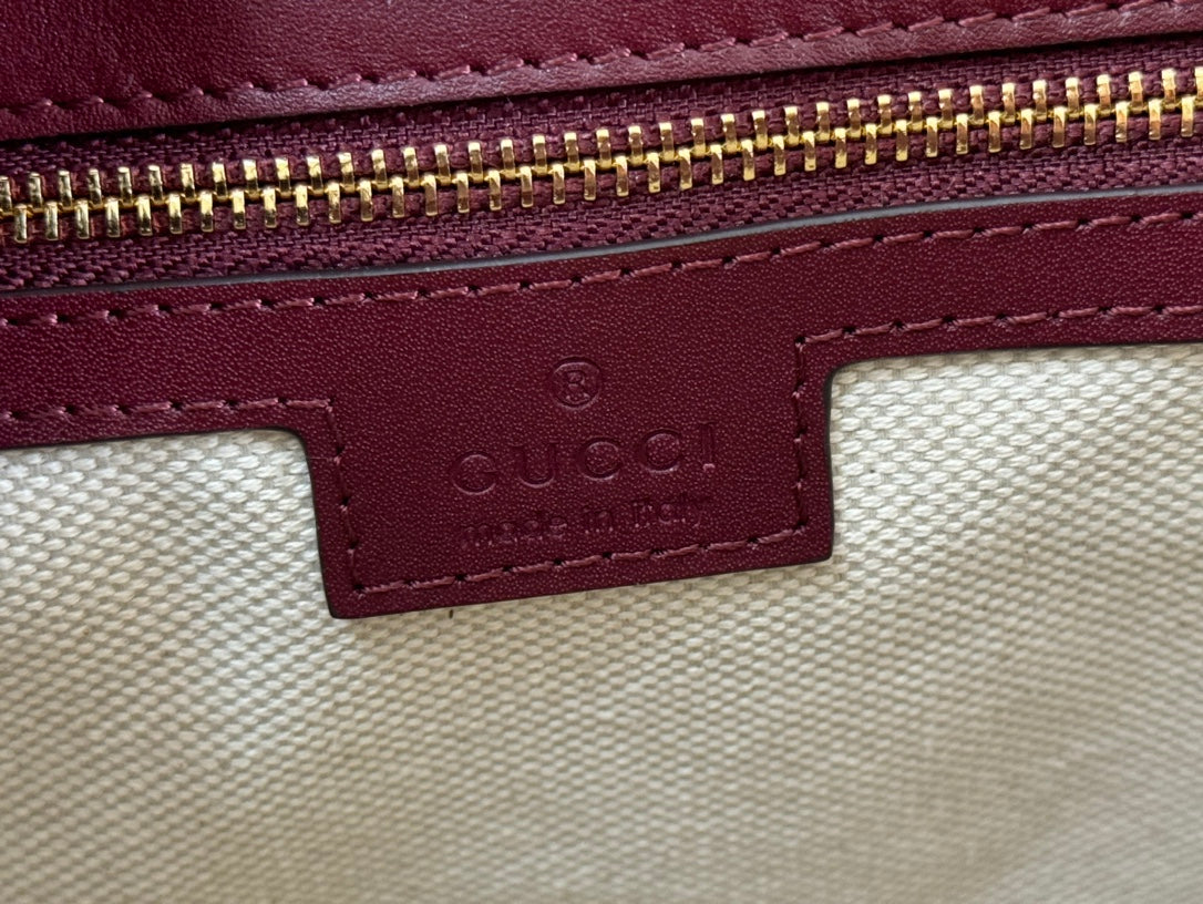 Gucci 73 Mini 27.5cm Bucket Bag Rosso Ancora red Smooth Leather 244435