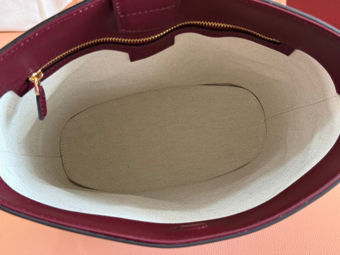 Gucci 73 Mini 27.5cm Bucket Bag Rosso Ancora red Smooth Leather 244435