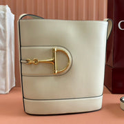 Gucci 73 Mini 27.5cm Bucket Bag White Smooth Leather 244434