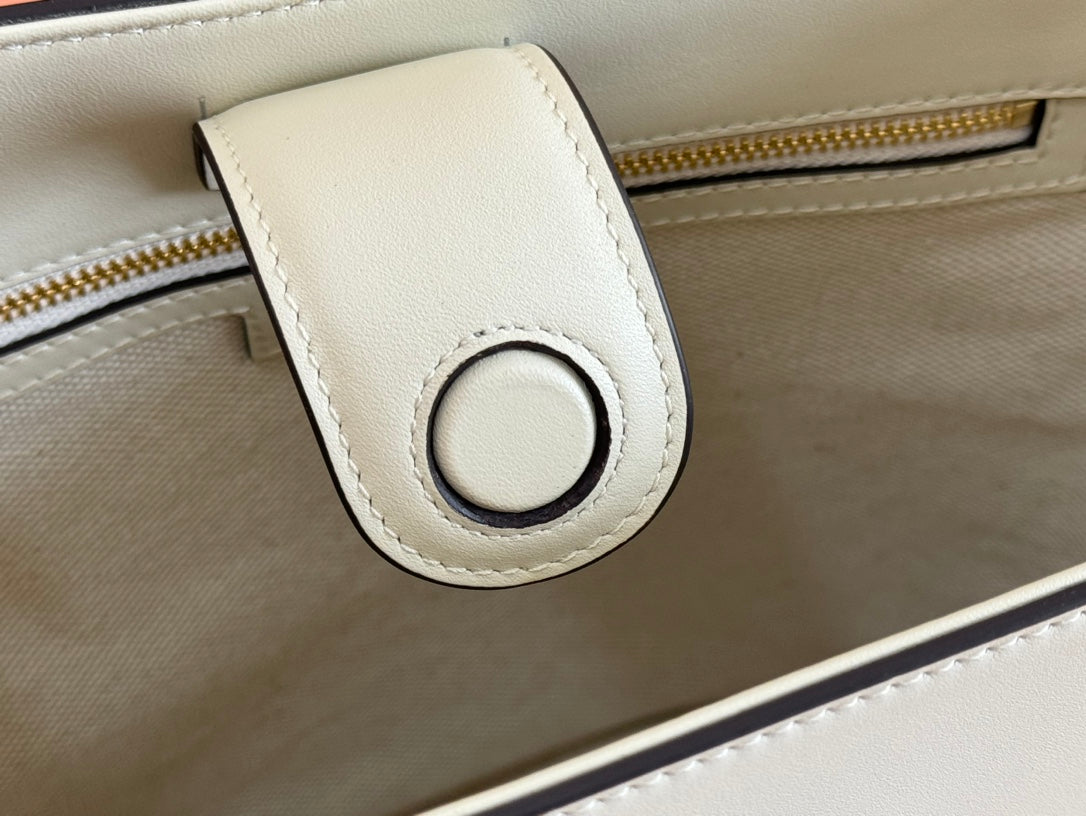 Gucci 73 Mini 27.5cm Bucket Bag White Smooth Leather 244434