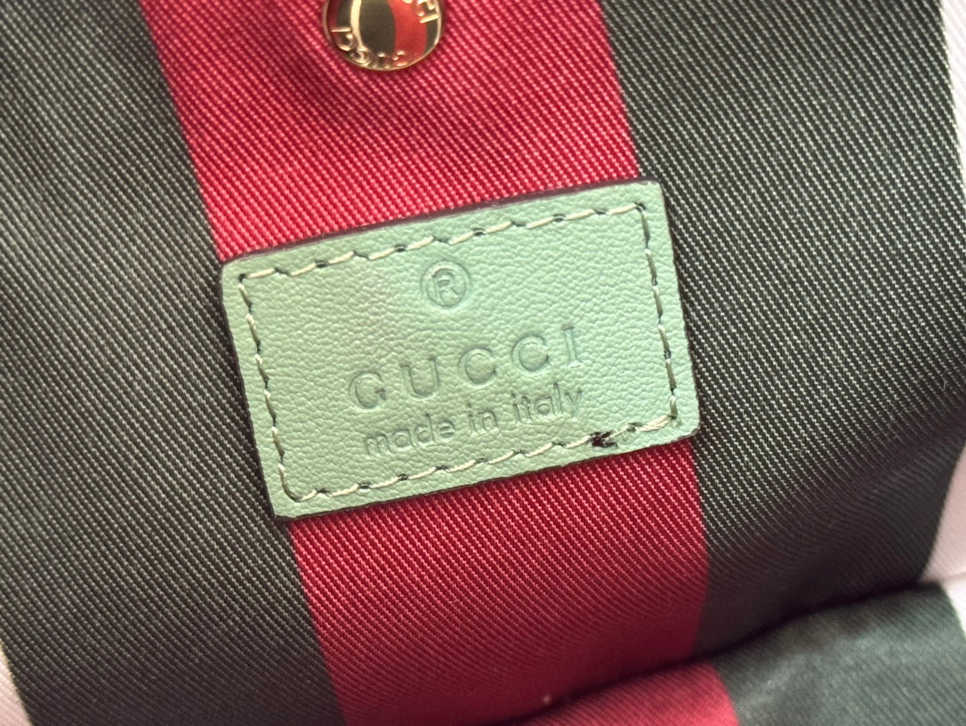 Gucci Ophidia 20.5cm Bag Green Canvas 244363