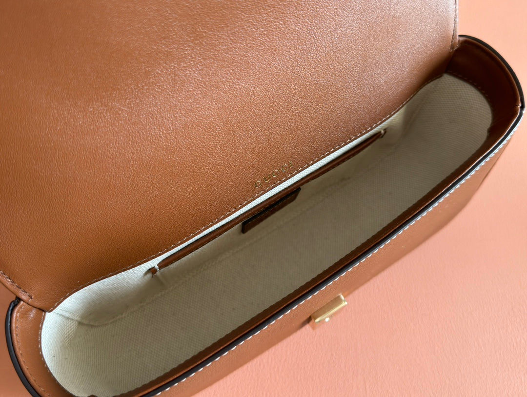 Gucci Horsebit 1995 Bag Brown Calfskin