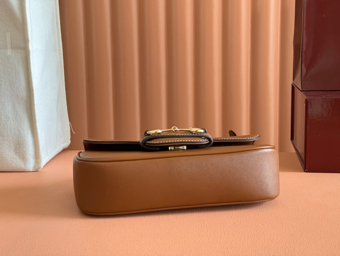 Gucci Horsebit 1995 Bag Brown Calfskin