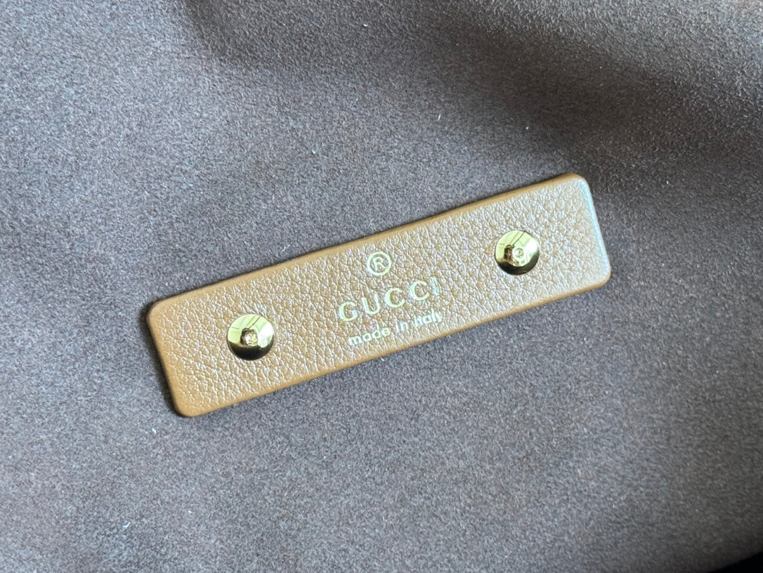 Gucci Softbit Shoulder Bag Brown Calfskin 248330