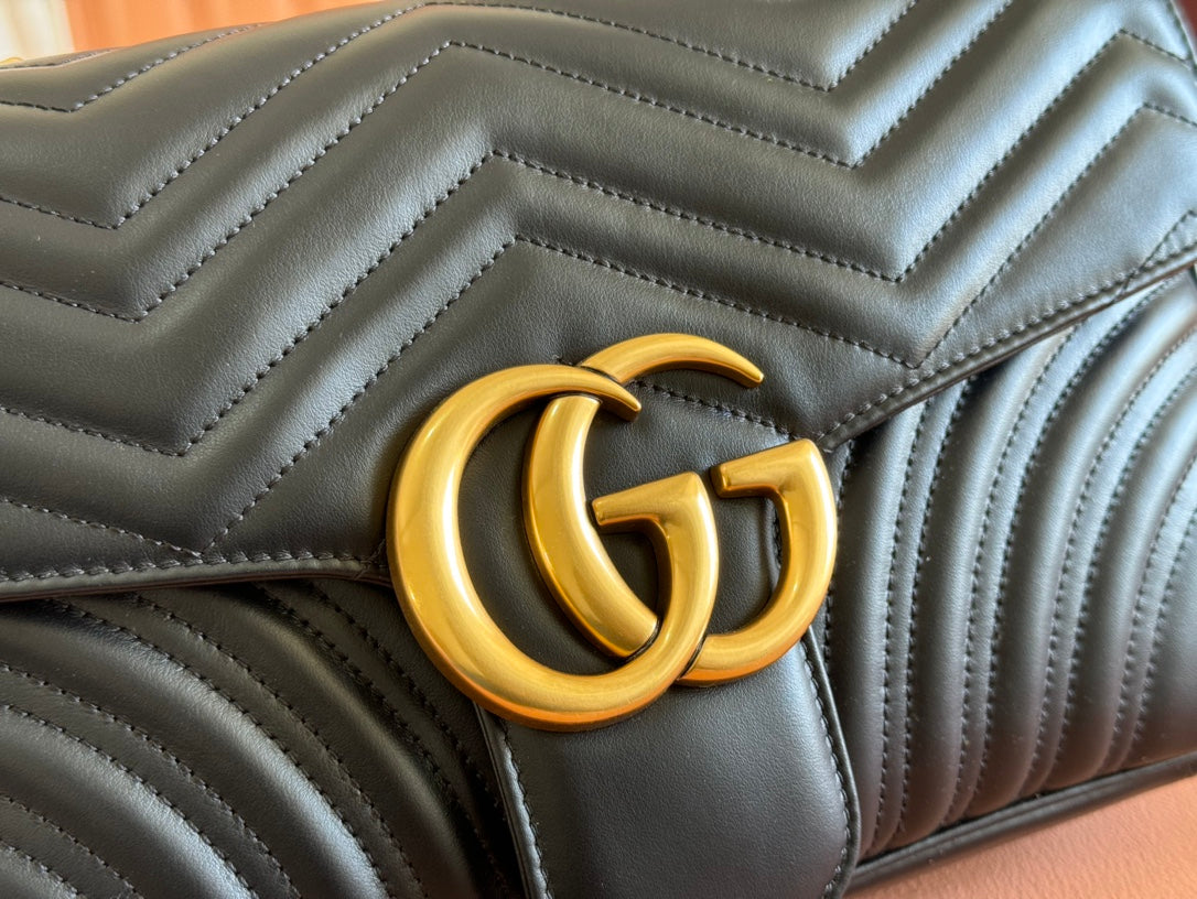 Gucci GG Marmont 31 Bag Black Calfskin 248223
