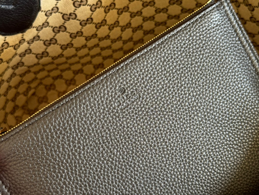 Gucci Totissima 30cm Tote Bag Black Calfskin 248124