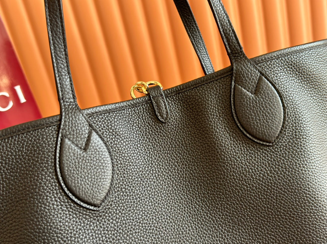 Gucci Totissima 30cm Tote Bag Black Calfskin 248124