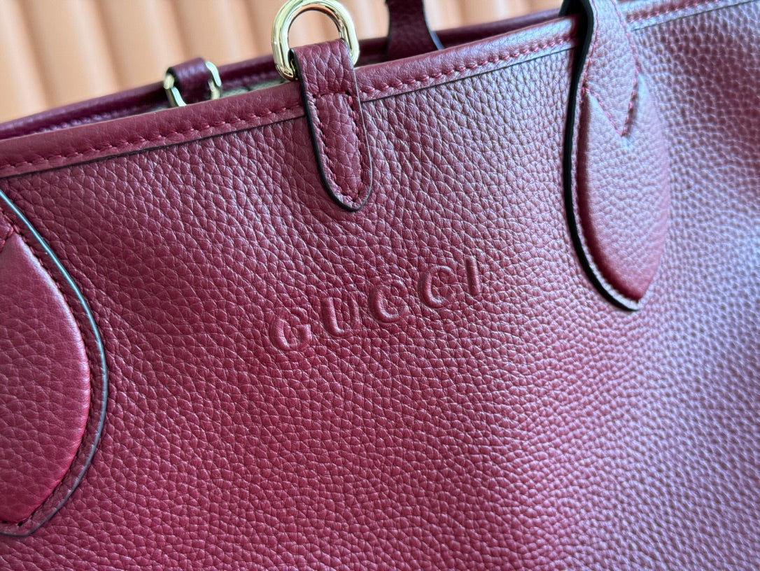 Gucci Totissima 30cm Tote Bag Rosso Ancora Red Calfskin 248125