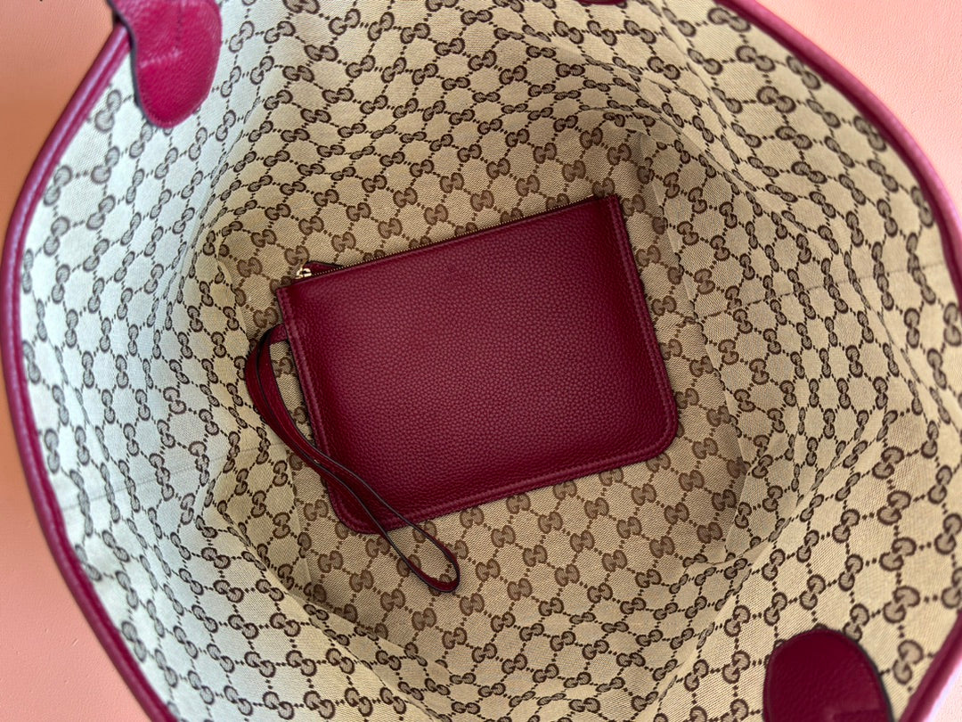 Gucci Totissima 30cm Tote Bag Rosso Ancora Red Calfskin 248125