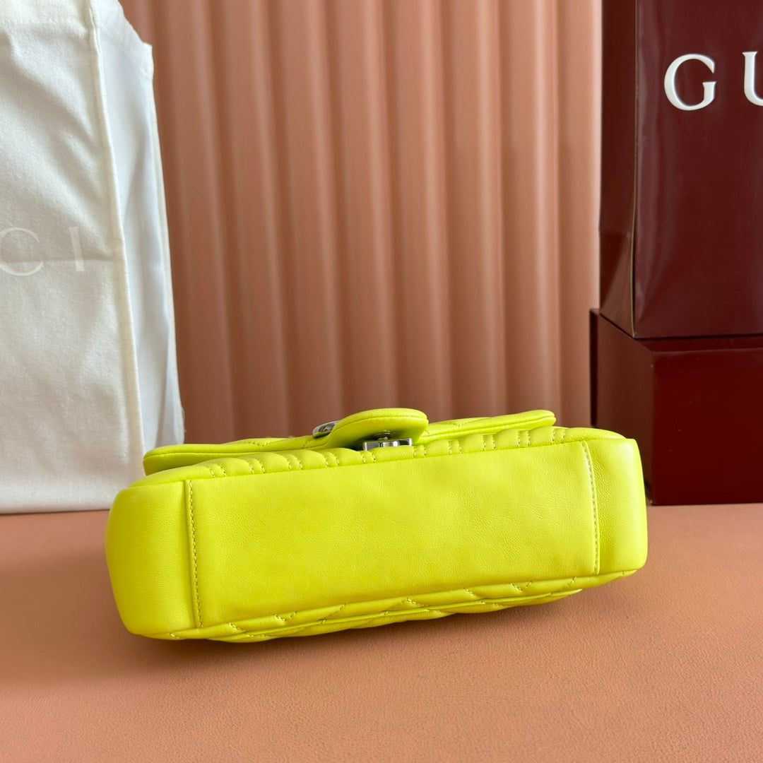 Gucci GG Marmont Bag Yellow Sheepskin 250855