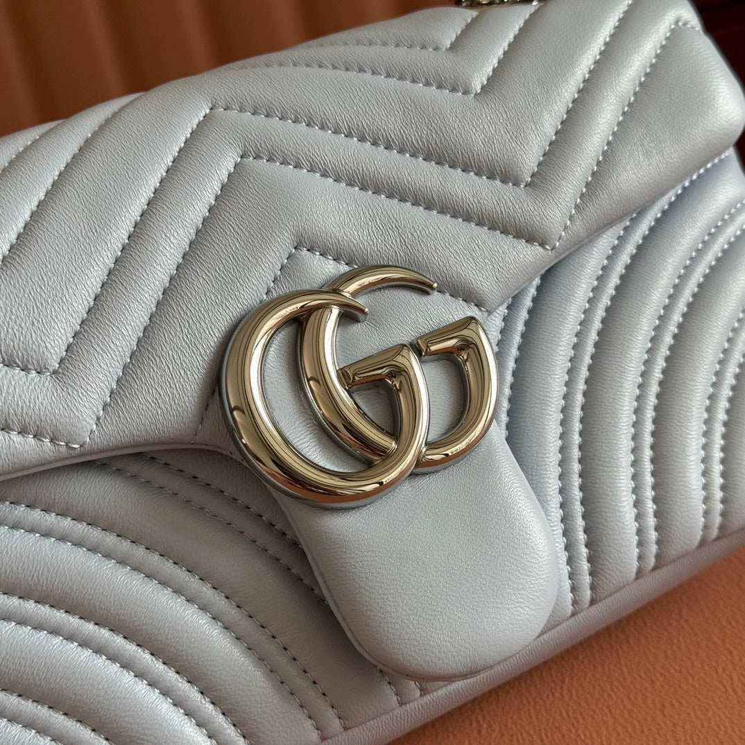 Gucci GG Marmont Bag Blue Sheepskin 250847