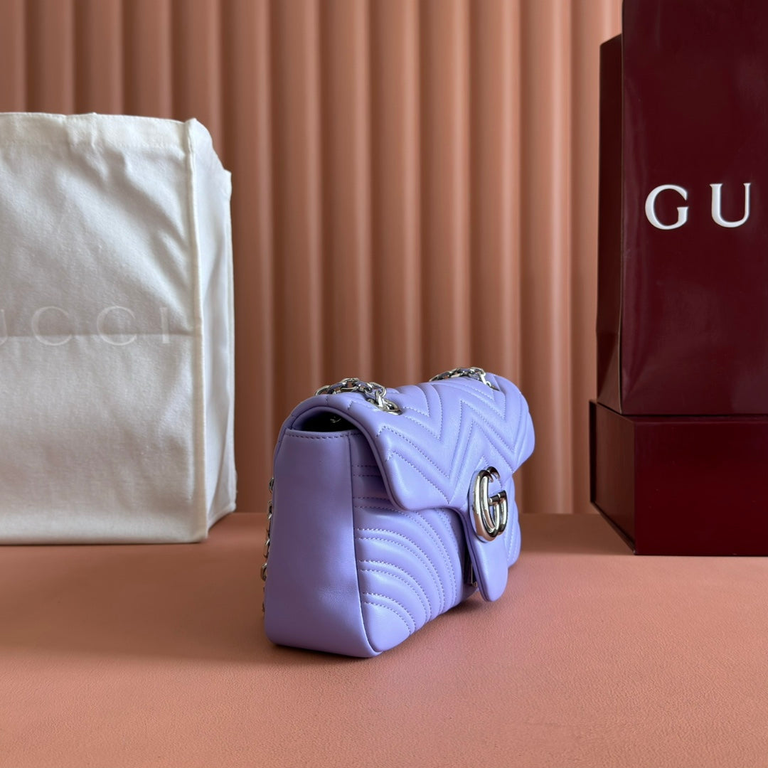 Gucci GG Marmont Bag Purple Sheepskin 250851