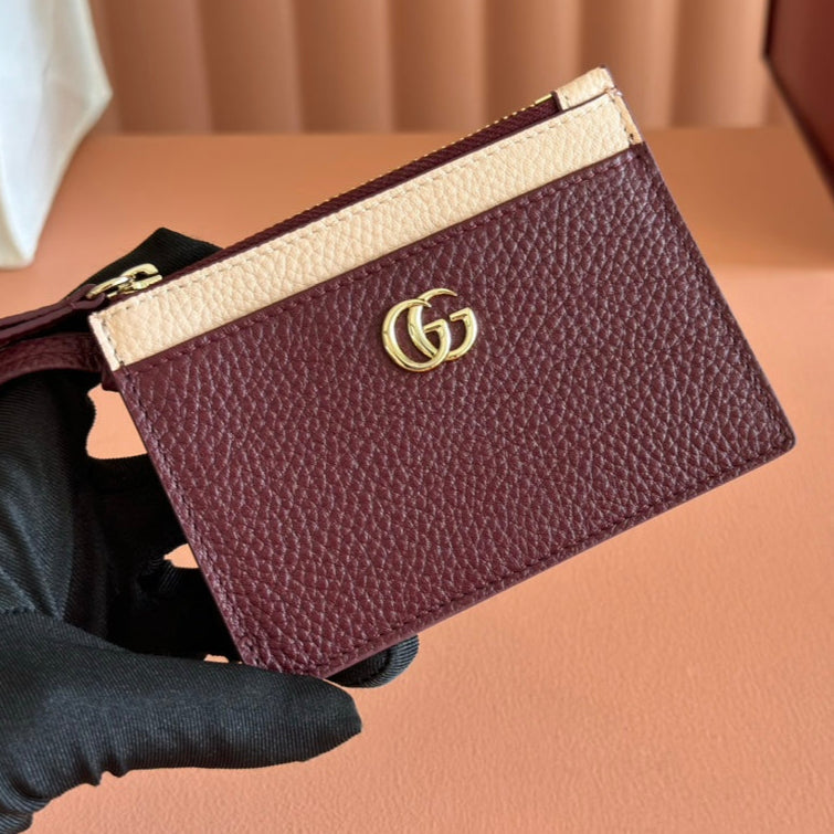 GG Marmont Zip Key Pouch  Rosso Ancora Red Leather 255159