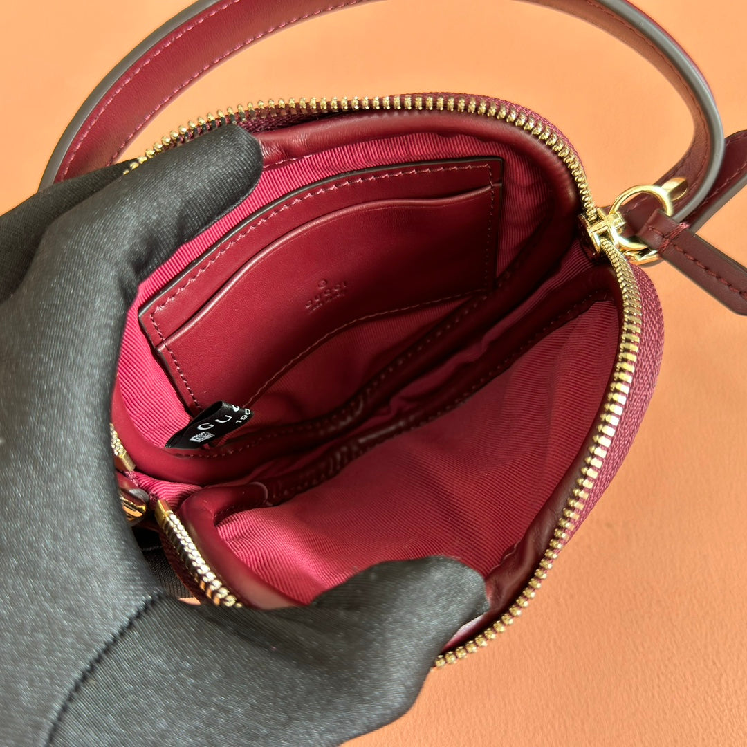 Gucci Marmont Heart Bag Rosso Ancora Red Calfskin 255058