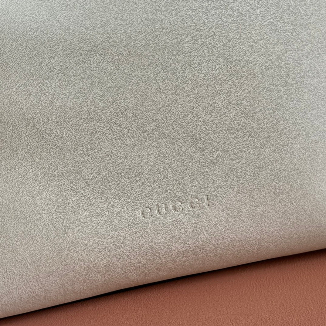 Gucci Beatrix Handbag 35 White Cowhide  272127