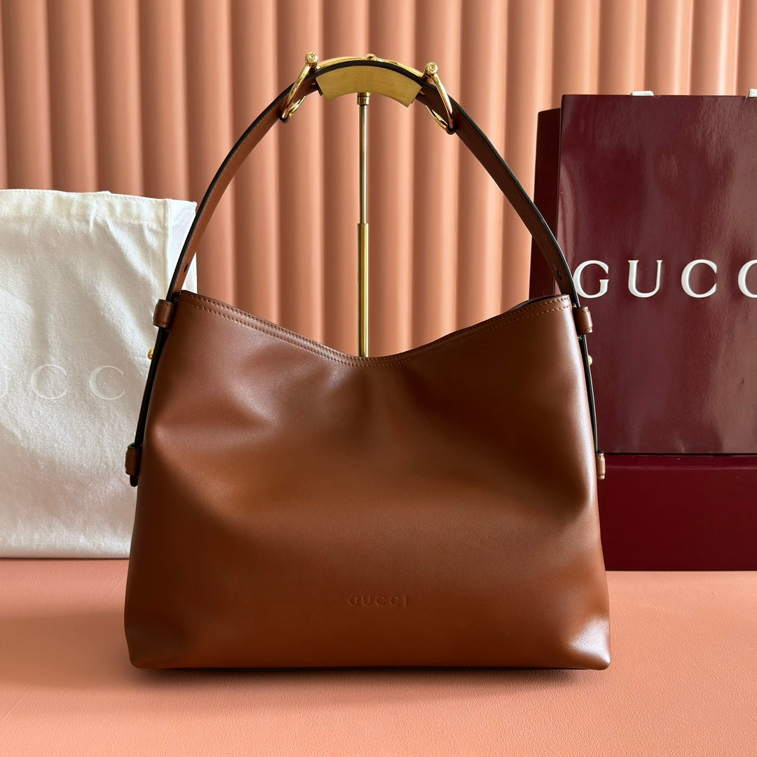 Gucci Beatrix Handbag 35 Brown Cowhide  272126