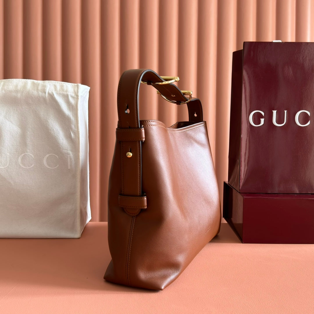 Gucci Beatrix Handbag 35 Brown Cowhide  272126