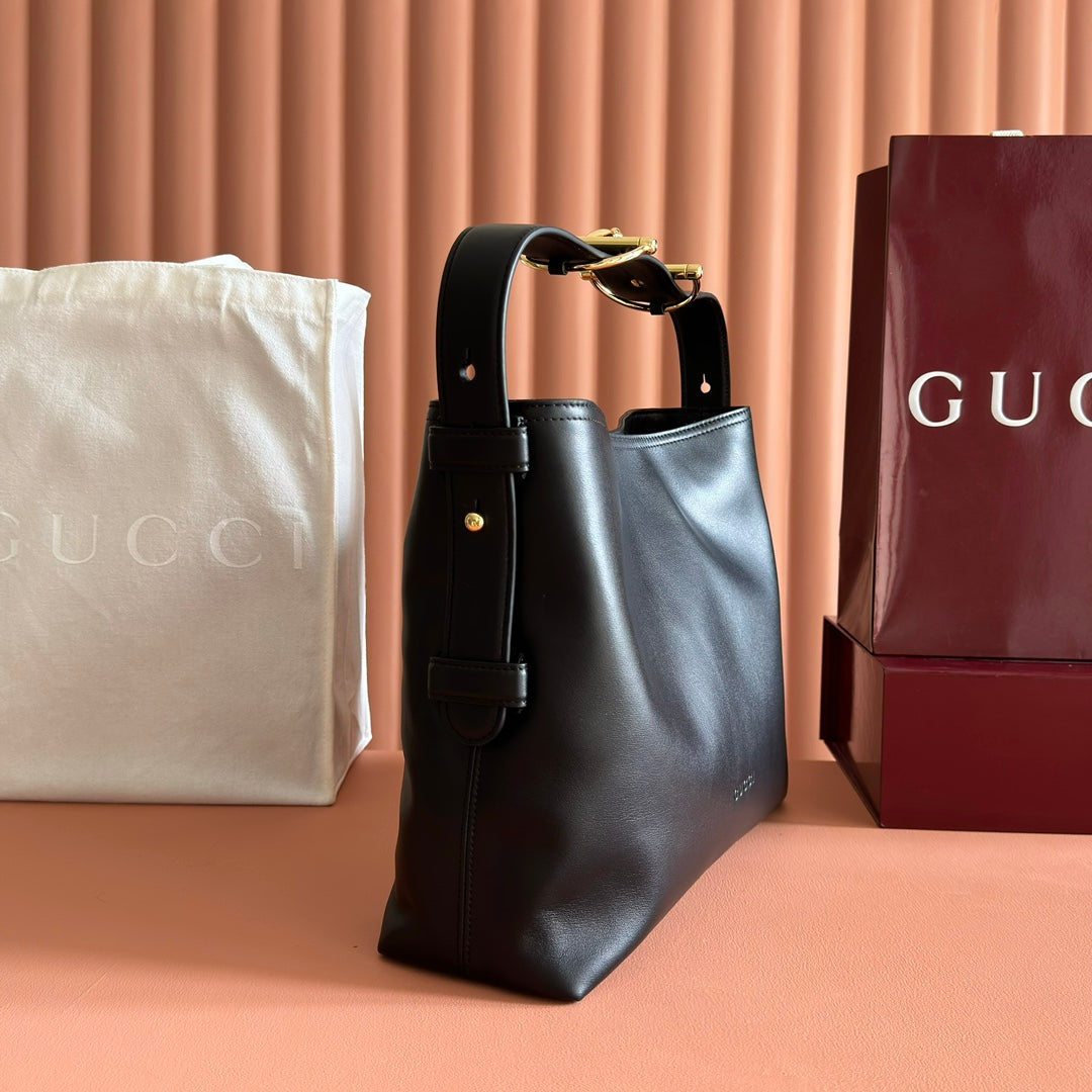 Gucci Beatrix Handbag 35 Black Cowhide  272128