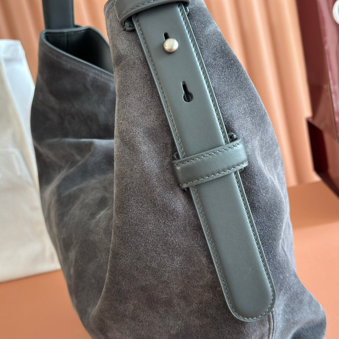 Gucci Beatrix Handbag 40 Dark Gray Suede 271934