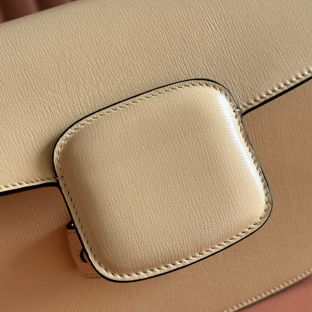 GG 2025 Horsebit Bag 25cm Beige Calfskin 273711