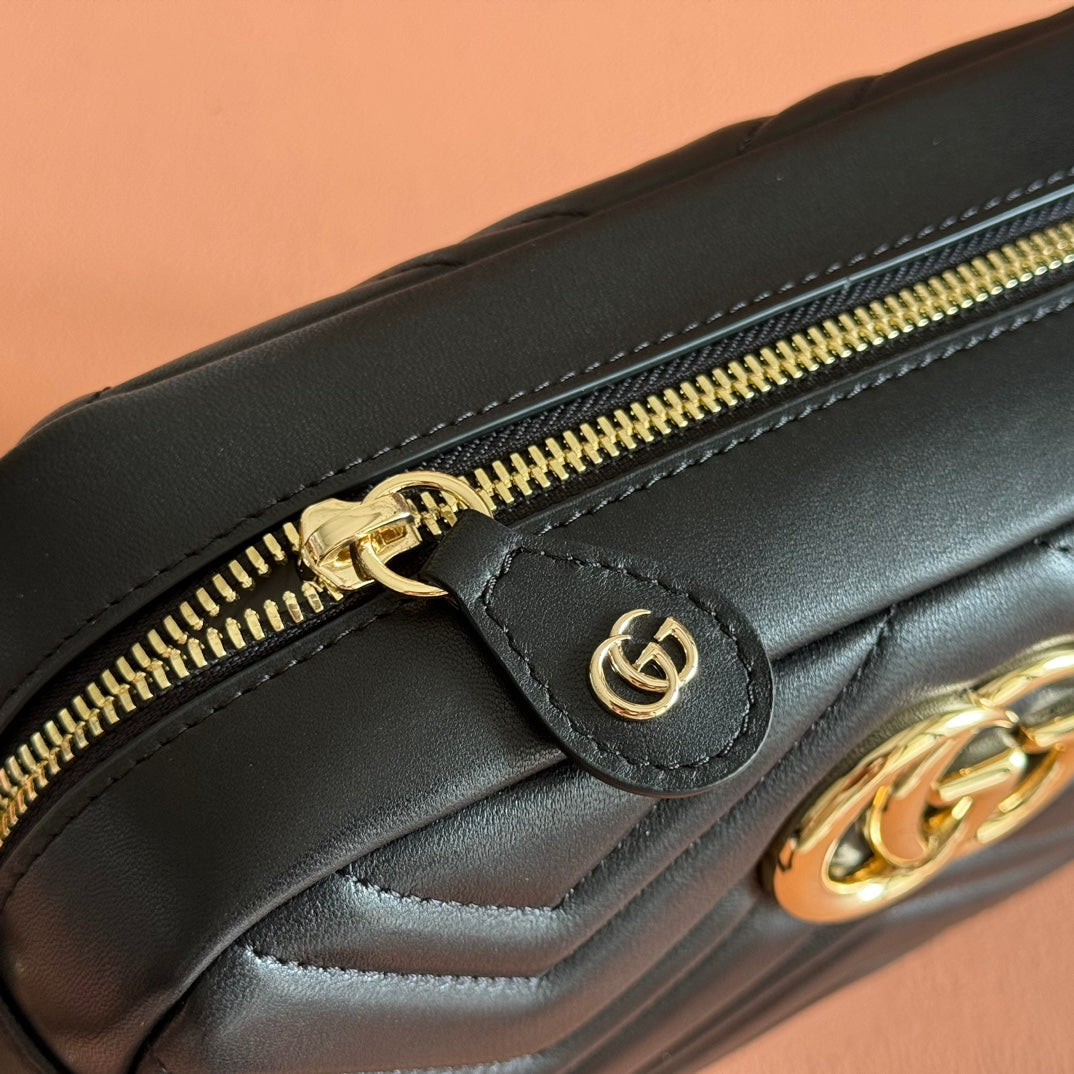 GG 2025 Mamont Bag 24cm Black Gold Lambskin 273724