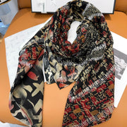 CC Square Scarf 140 CM In Colorful Silk 421294