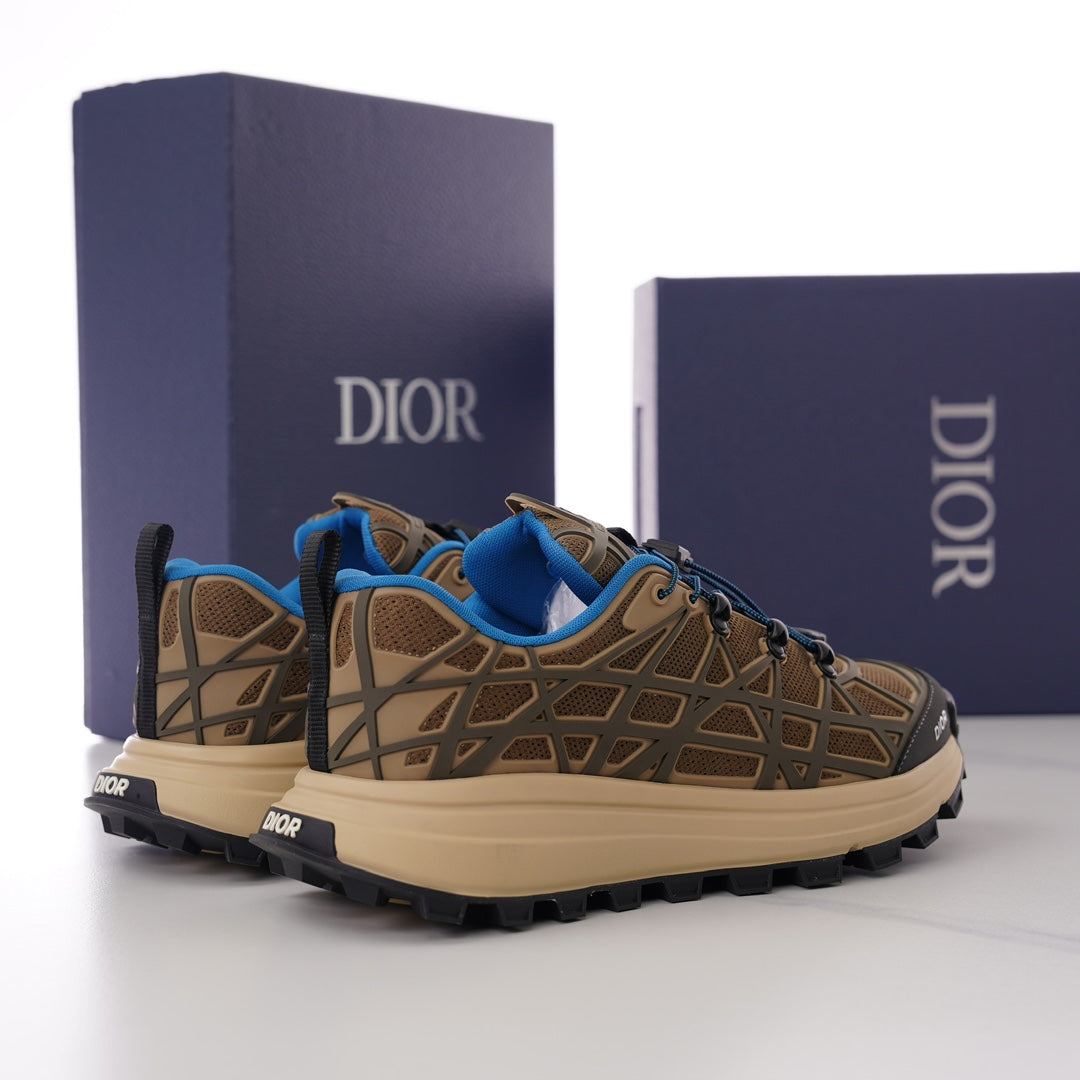 CD B31 SNEAKER BROWN AND BLUE MESH FABRIC