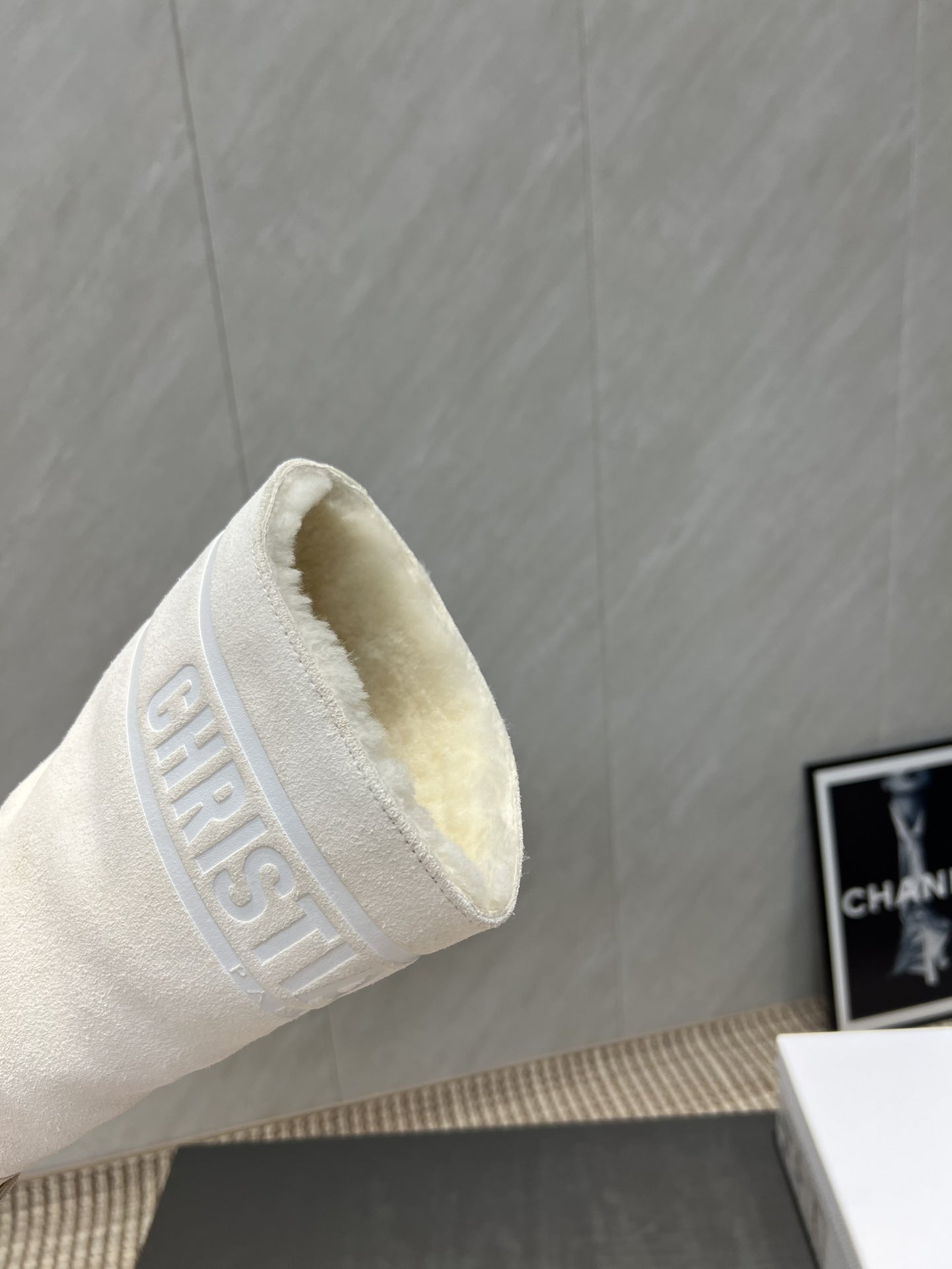 Dior 2025 Boot White Suede Cowhide Fur 502074