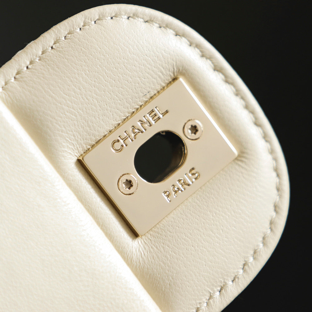 Chanel 2026 Camellia Bag 20cm Woven Leather