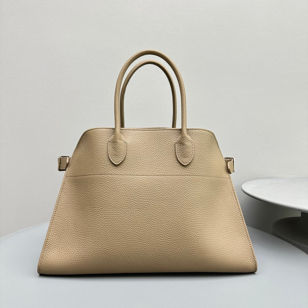 The Row Margaux 15 38cm Tote Bag In Grained Calfskin
