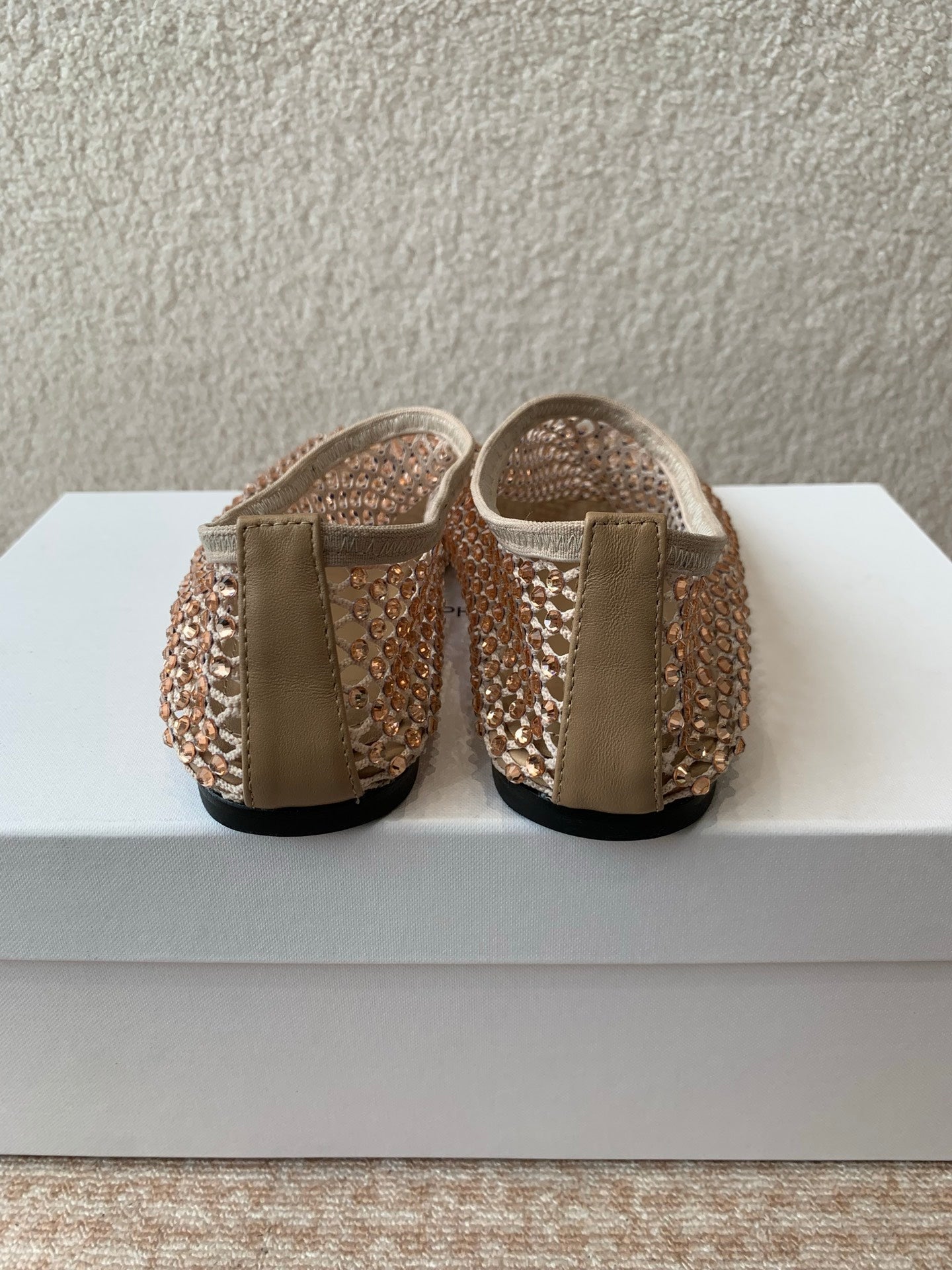 CL 25 Ballet Flats Beige Mesh Hot Diamond 345531