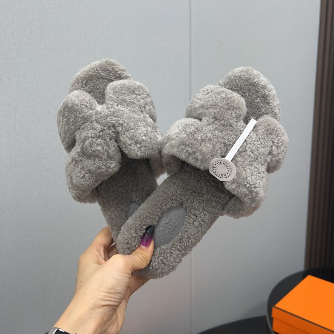 HM Oran Sandal Grey Wool  952314