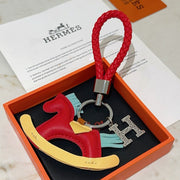 HM Rodeo Robeo Coeur PM Charm Red Yellow mix Blue Lambskin