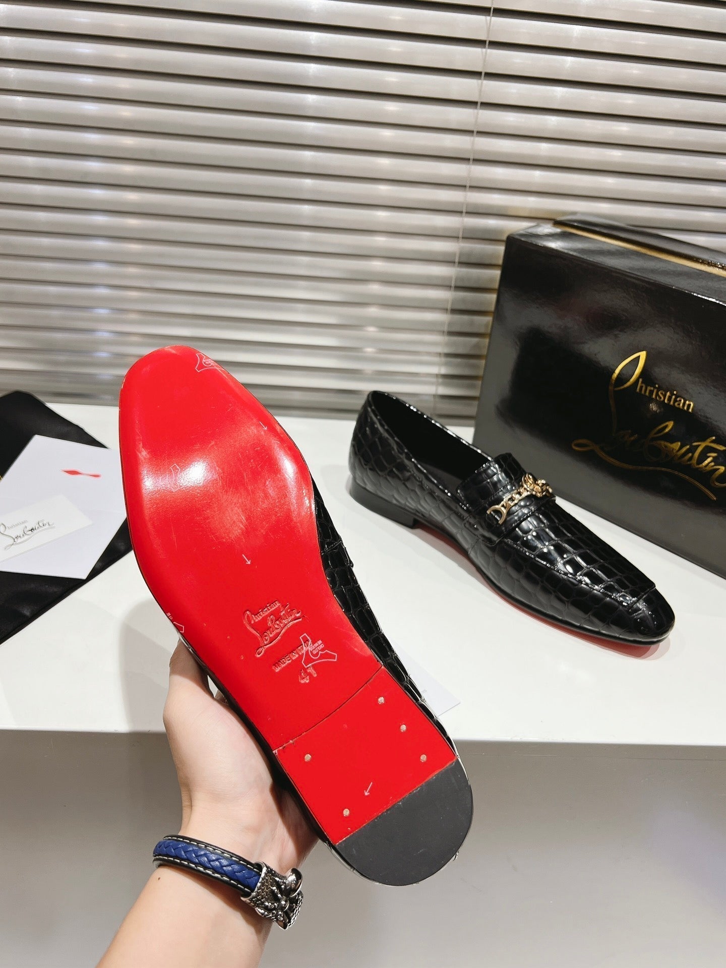 CL 25 MJ Moc Loafers Alligator Embossed Calf Leather 242290