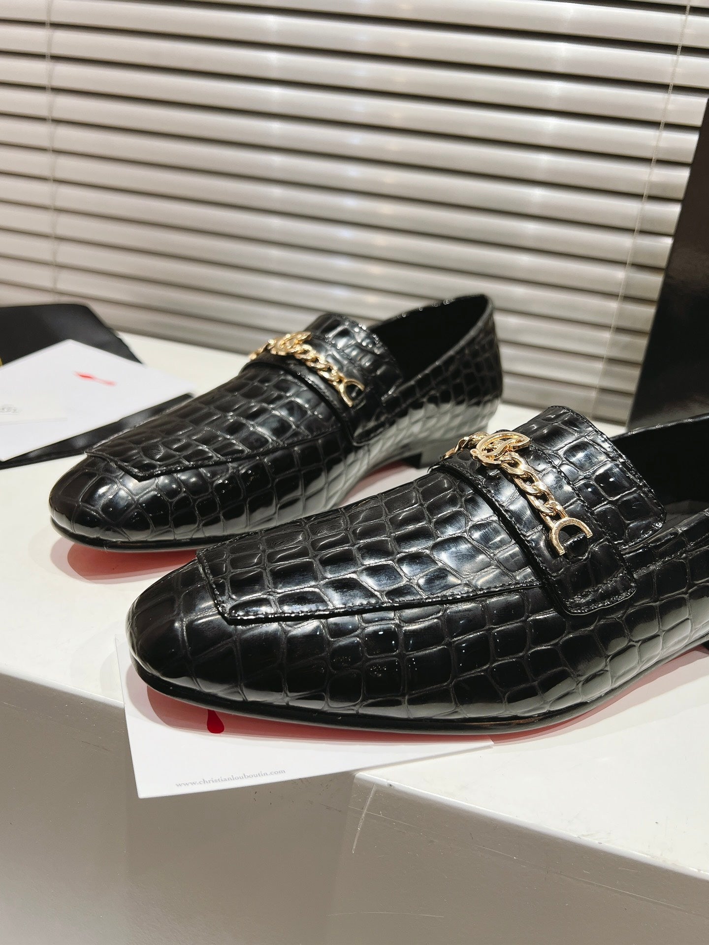 CL 25 MJ Moc Loafers Alligator Embossed Calf Leather 242290