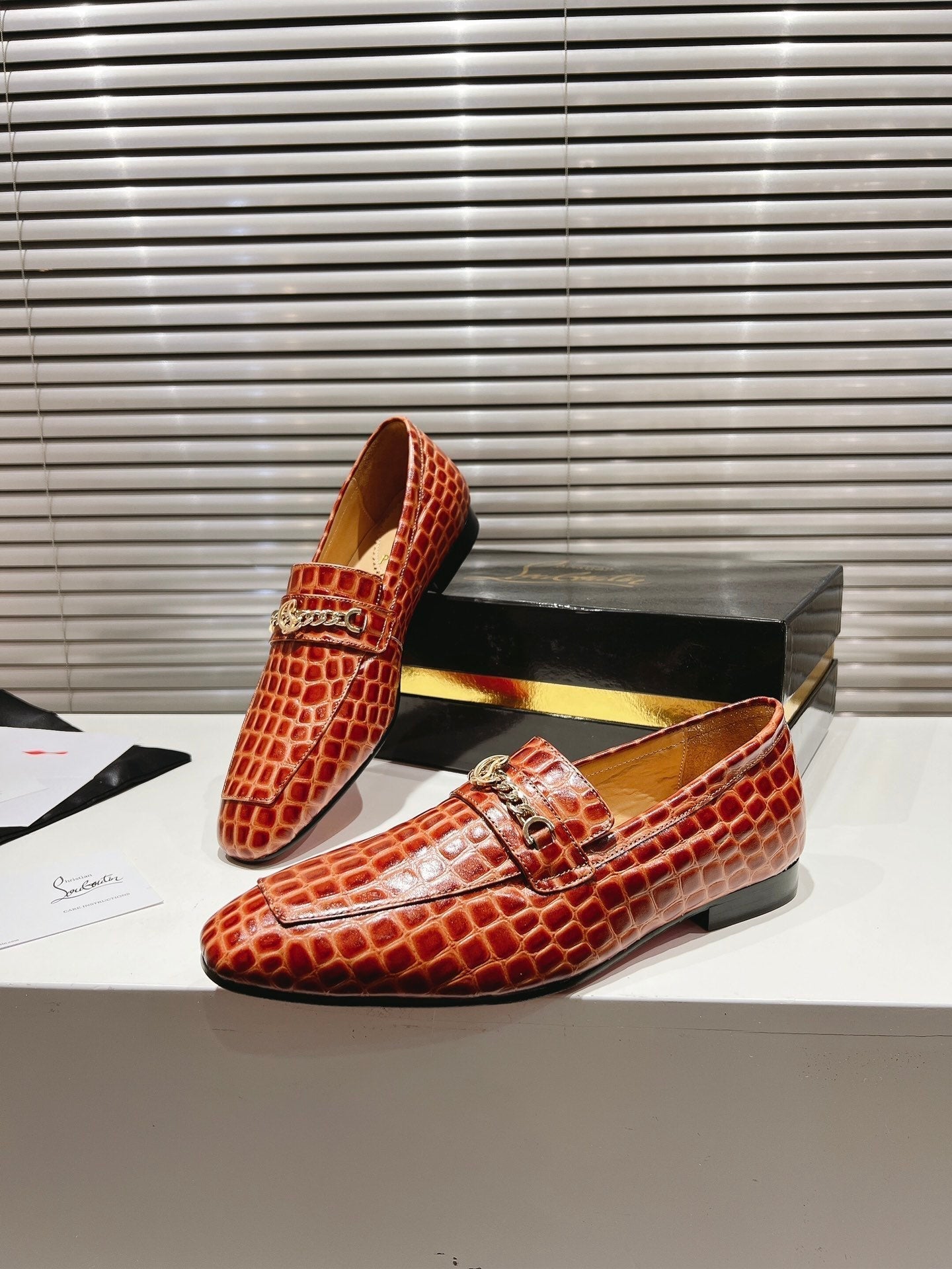 CL 25 MJ Moc Loafers Alligator Embossed Calf Leather 242290