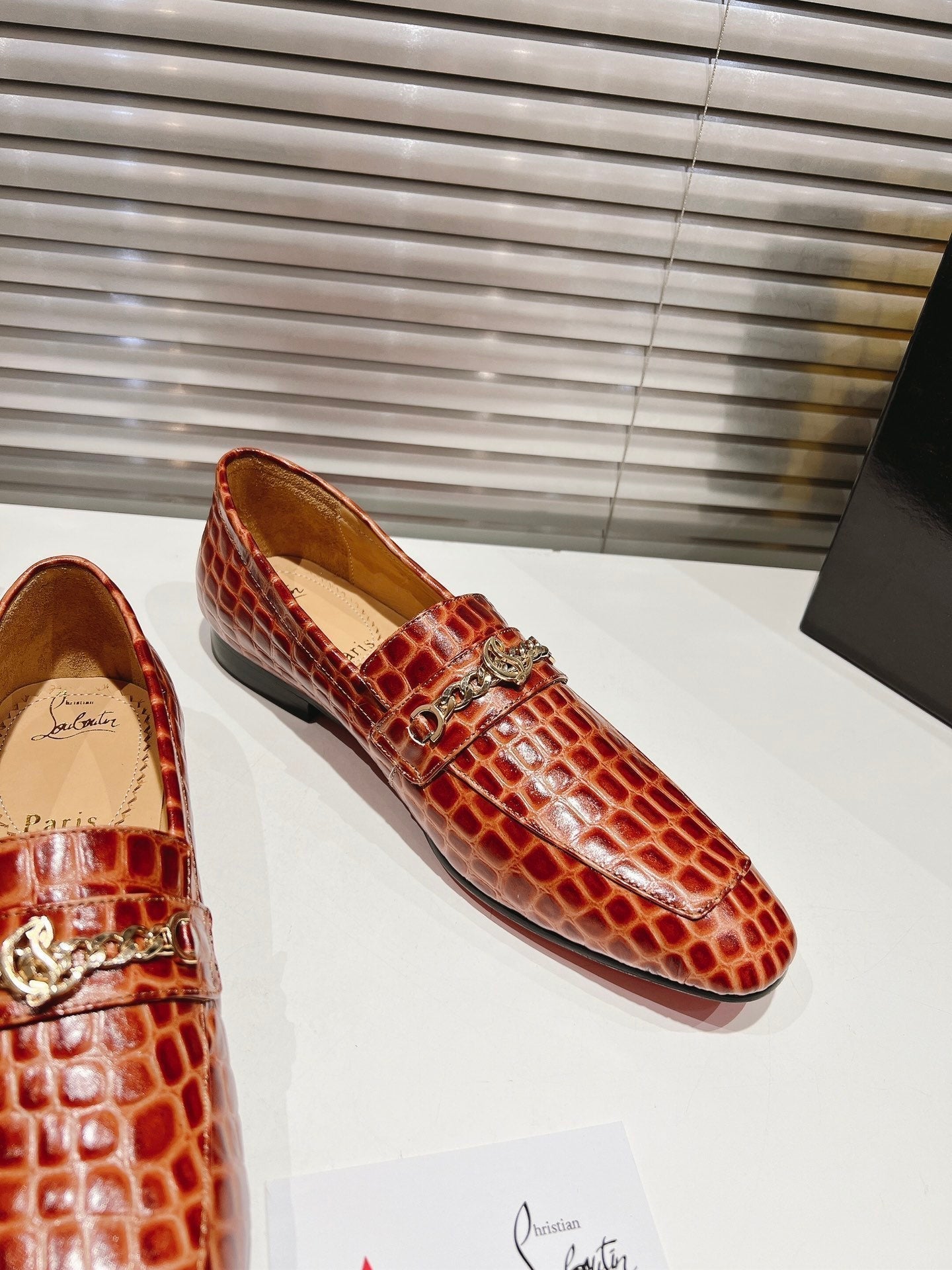 CL 25 MJ Moc Loafers Alligator Embossed Calf Leather 242290