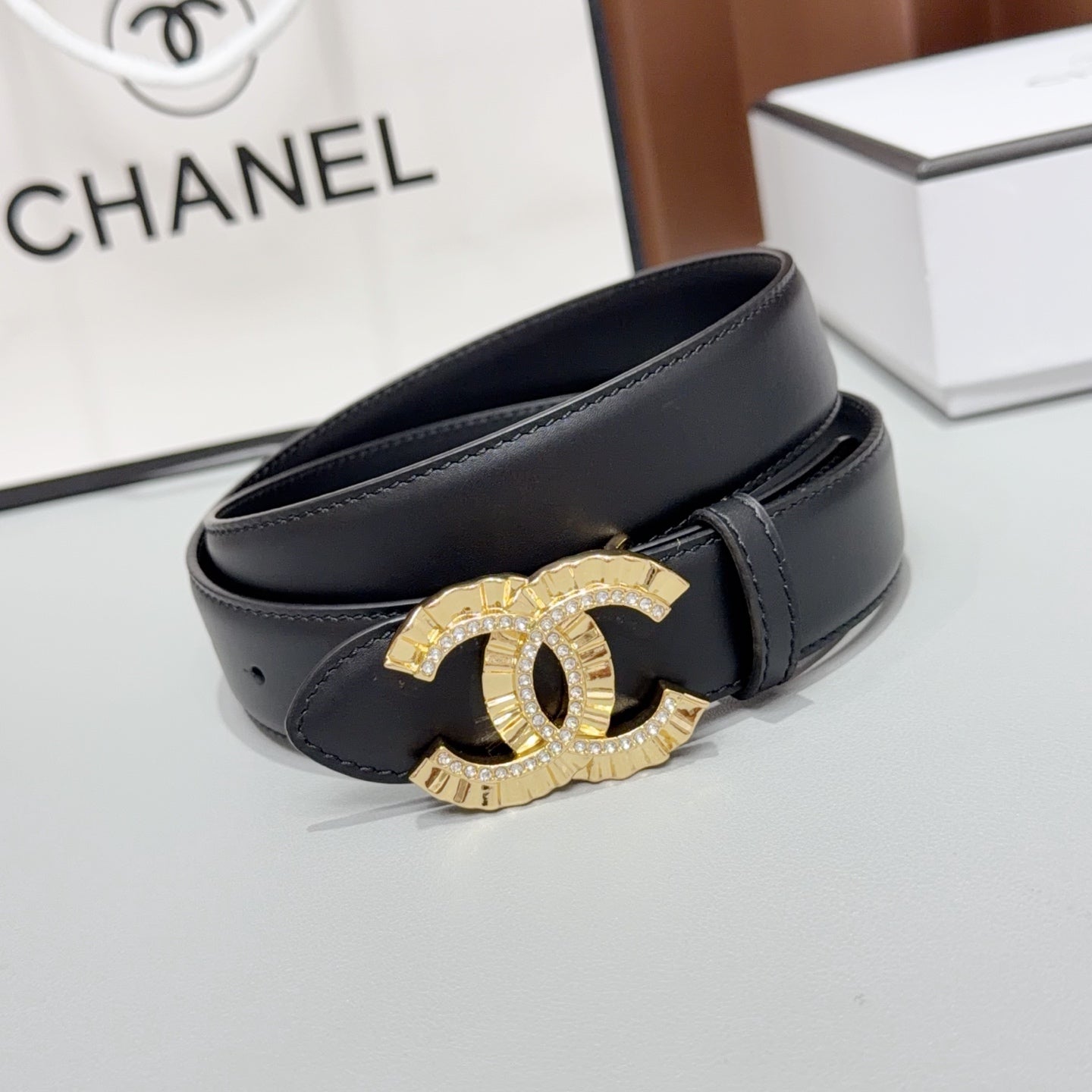Chanel 2026 Double C Buckle Belt 30m Cowhide