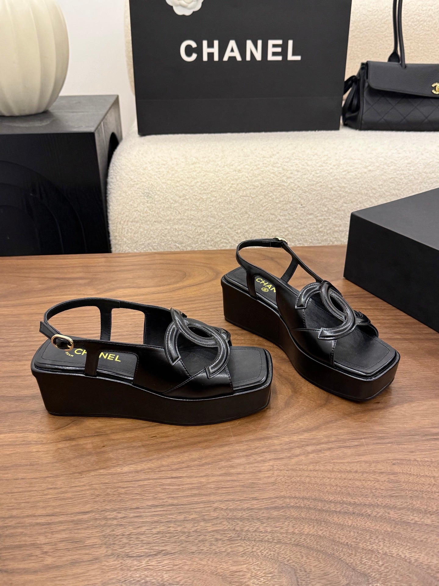 Chanel 2026 Sandal 50mm Suede Sheepskin 948636