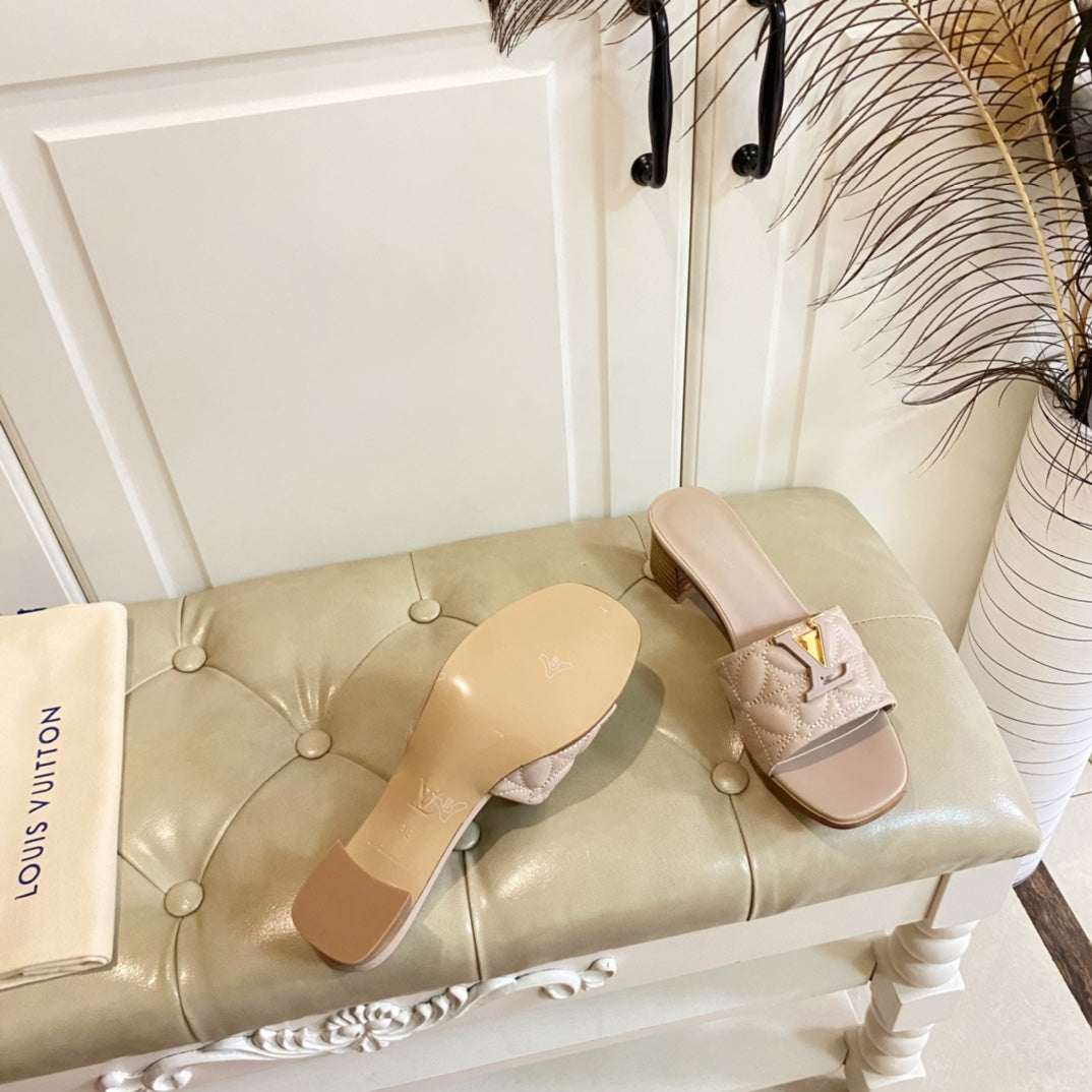 LV Neo Revival Mule 55mm Beige Lambskin